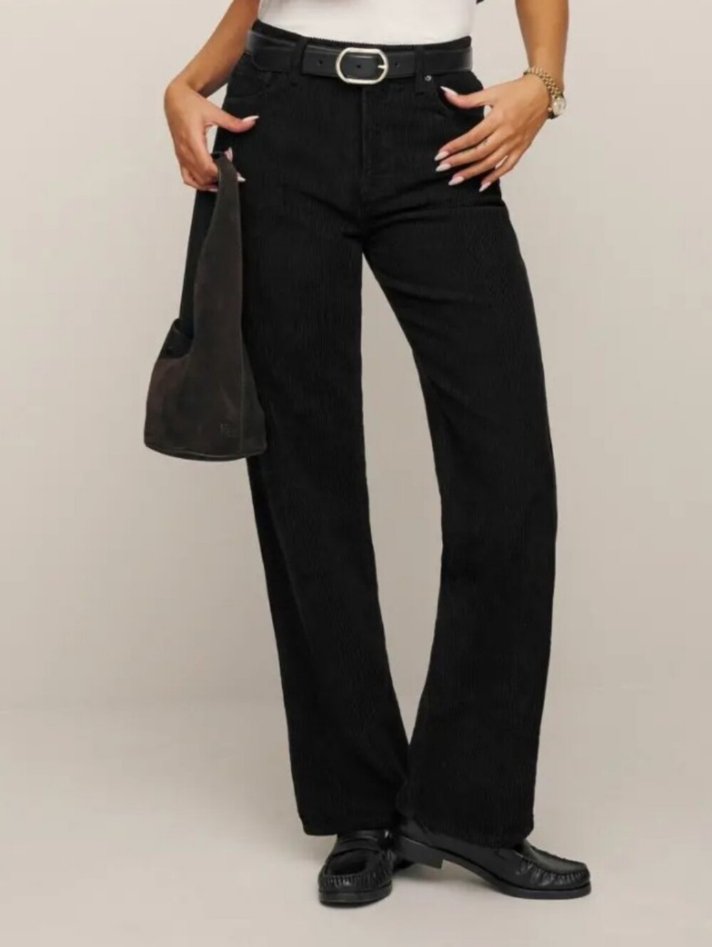 Reformation Val 90's Mid Rise Corduroy Straight Leg Pants